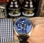 IWC Pilot's Blue Dial Black Leather Strap Watch New Replica